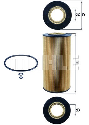 Oil Filter MAHLE OX123/1D