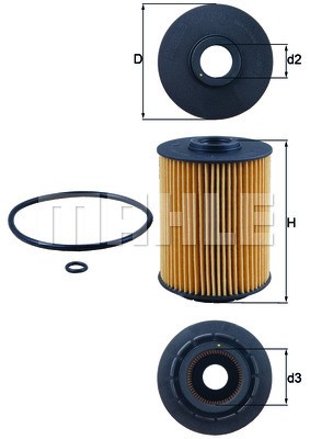 Oil Filter MAHLE OX356D