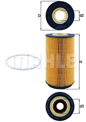 Oil Filter MAHLE OX557D