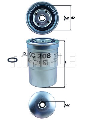 Fuel Filter MAHLE KC208