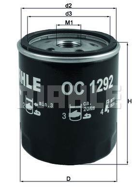Oil Filter MAHLE OC1292
