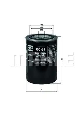 Oil Filter MAHLE OC61