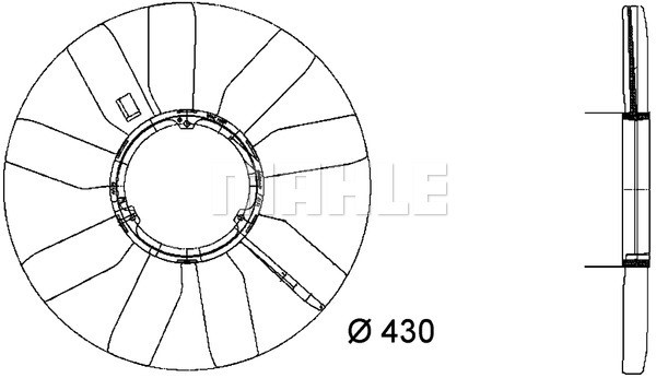 Fan Wheel, engine cooling MAHLE CFW28000P 3