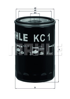 Fuel Filter MAHLE KC1