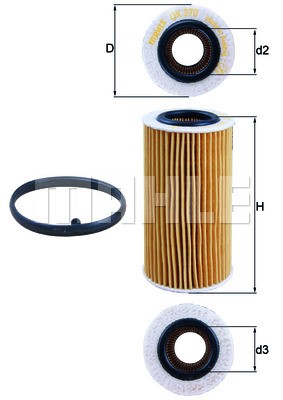 Oil Filter MAHLE OX370D1