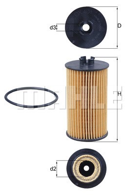 Oil Filter MAHLE OX401D