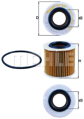 Oil Filter MAHLE OX360D