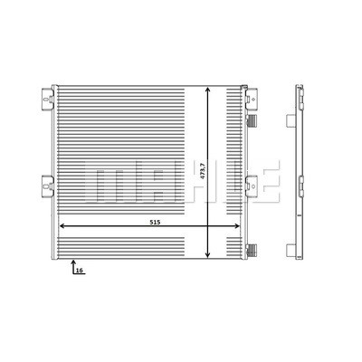 Condenser, air conditioning MAHLE AC125000P 5