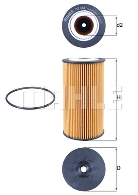 Oil Filter MAHLE OX358D
