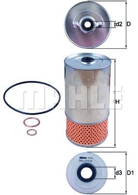 Oil Filter MAHLE OX78D1