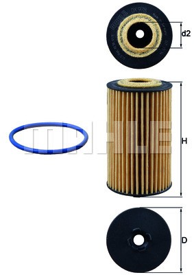 Oil Filter MAHLE OX978D