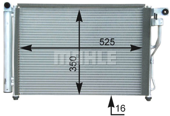 Condenser, air conditioning MAHLE AC439000P 2