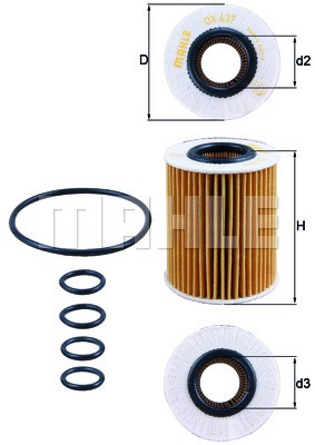 Oil Filter MAHLE OX437D