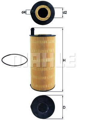 Oil Filter MAHLE OX423/9D