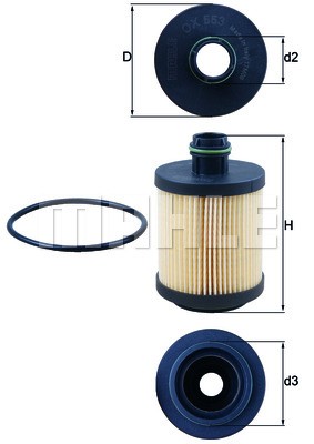 Oil Filter MAHLE OX553D