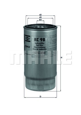 Fuel Filter MAHLE KC98