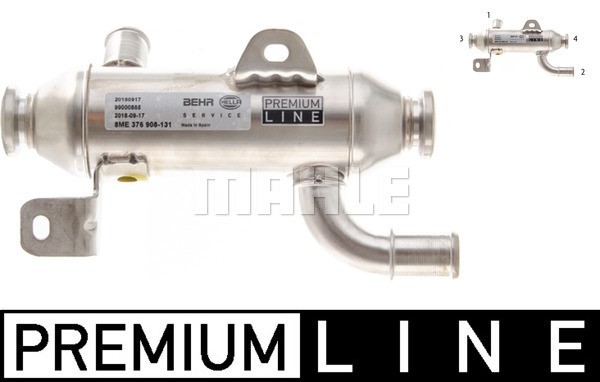 Cooler, exhaust gas recirculation MAHLE CE33000P