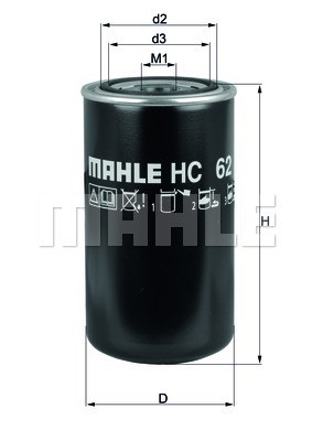 Hydraulic Filter, automatic transmission MAHLE HC62