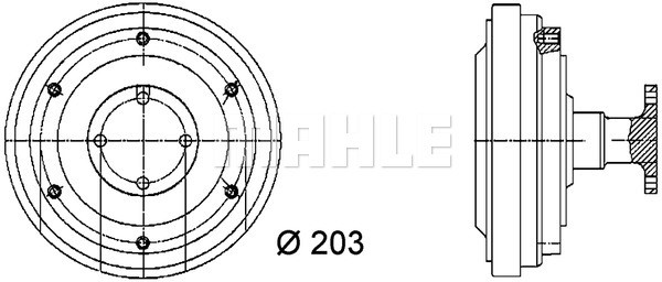Clutch, radiator fan MAHLE CFC36000P 3