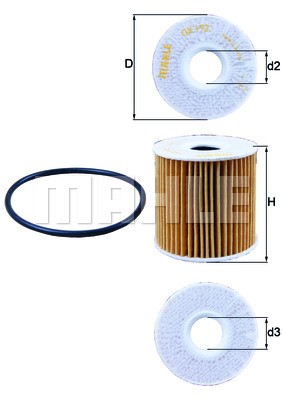 Oil Filter MAHLE OX192D