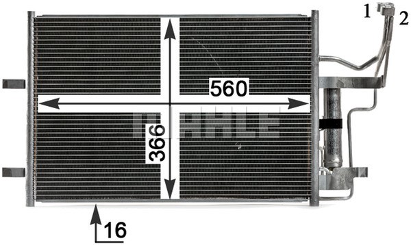 Condenser, air conditioning MAHLE AC791000P 8