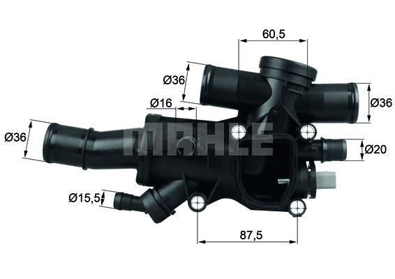 Thermostat, coolant MAHLE TH4483