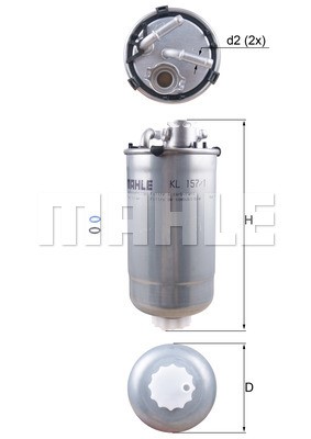 Fuel Filter MAHLE KL157/1D