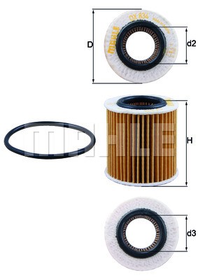 Oil Filter MAHLE OX834D