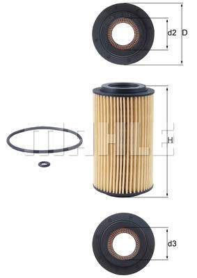 Oil Filter MAHLE OX153D1