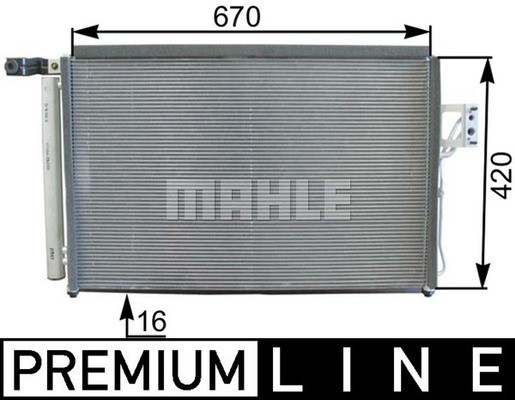 Condenser, air conditioning MAHLE AC440000P