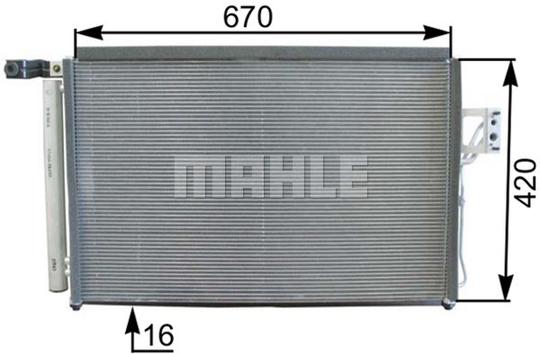 Condenser, air conditioning MAHLE AC440000P 2