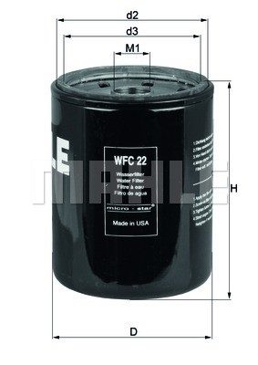 Coolant Filter MAHLE WFC22
