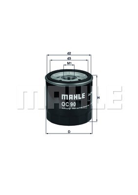 Oil Filter MAHLE OC90OF