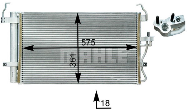 Condenser, air conditioning MAHLE AC398000P 2