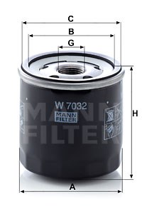 Oil Filter MANN-FILTER W7032