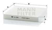 Filter, interior air MANN-FILTER CU2345