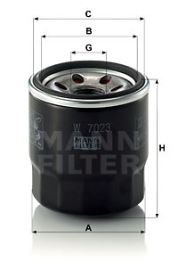 Oil Filter MANN-FILTER W7023