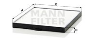 Filter, interior air MANN-FILTER CU2640