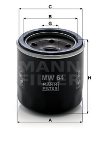 Oil Filter MANN-FILTER MW64