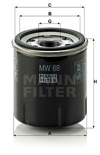 Oil Filter MANN-FILTER MW68