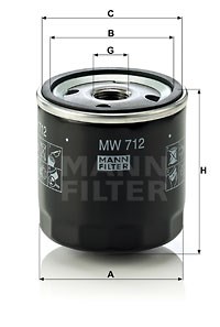 Oil Filter MANN-FILTER MW712