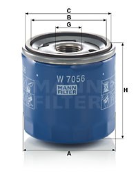 Oil Filter MANN-FILTER W7056