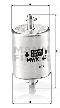 Fuel Filter MANN-FILTER MWK44