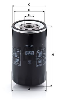 Oil Filter MANN-FILTER W1160
