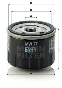 Oil Filter MANN-FILTER MW77