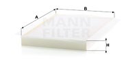 Filter, interior air MANN-FILTER CU3569