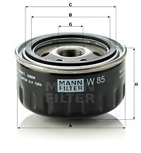 Oil Filter MANN-FILTER W85