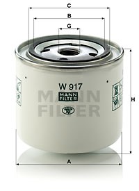 Hydraulic Filter, automatic transmission MANN-FILTER W917