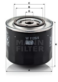 Oil Filter MANN-FILTER W1126