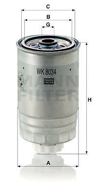 Fuel Filter MANN-FILTER WK8034